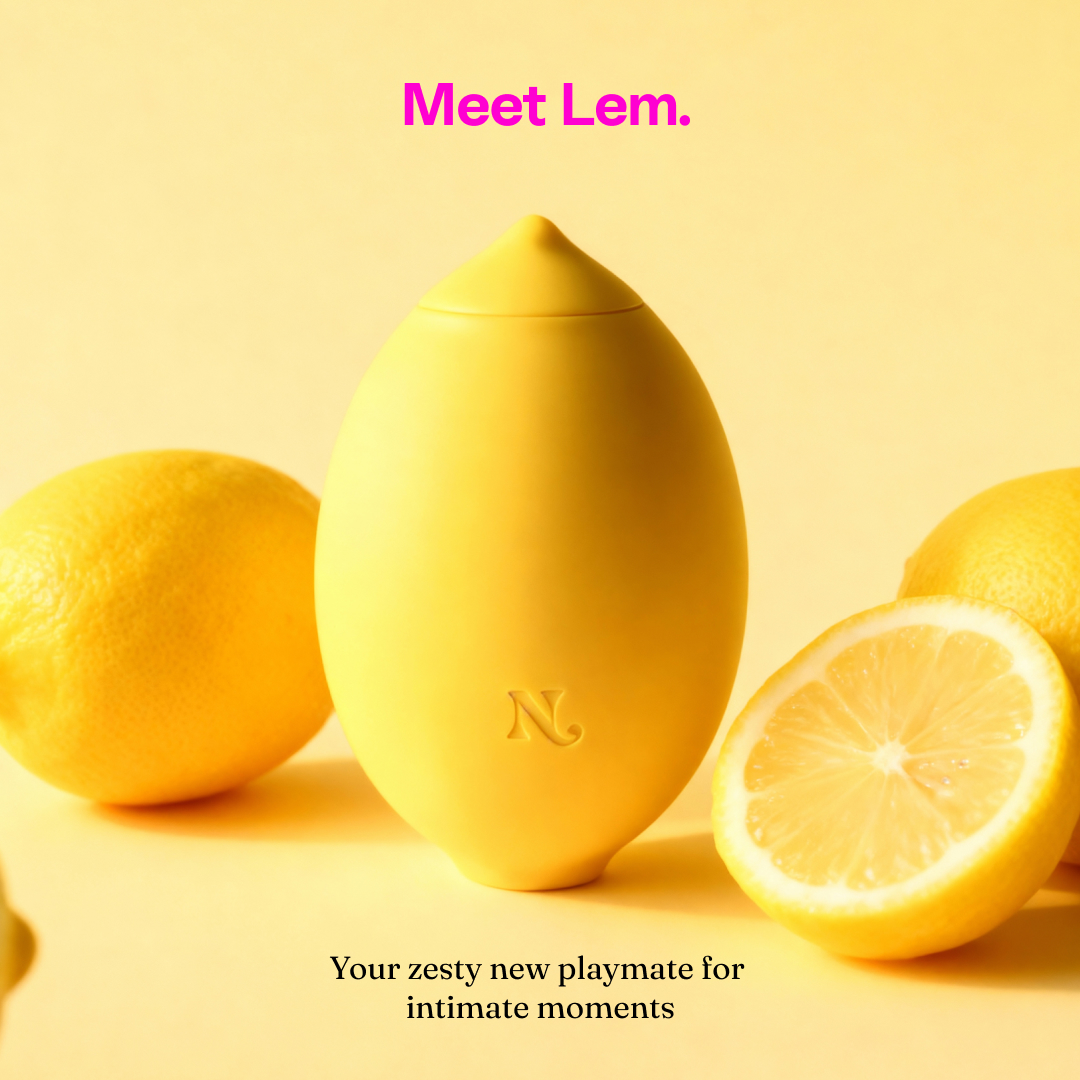 Nancy Lem packaging — yellow and pink gift box with daisy pattern